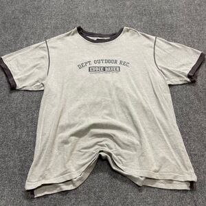 Eddie Bauer American Flag XL T-shirt grey color with dark grey trim